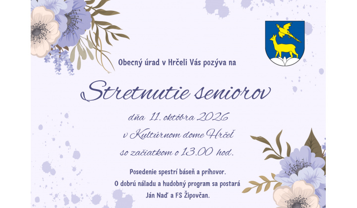Stretnutie seniorov 2026